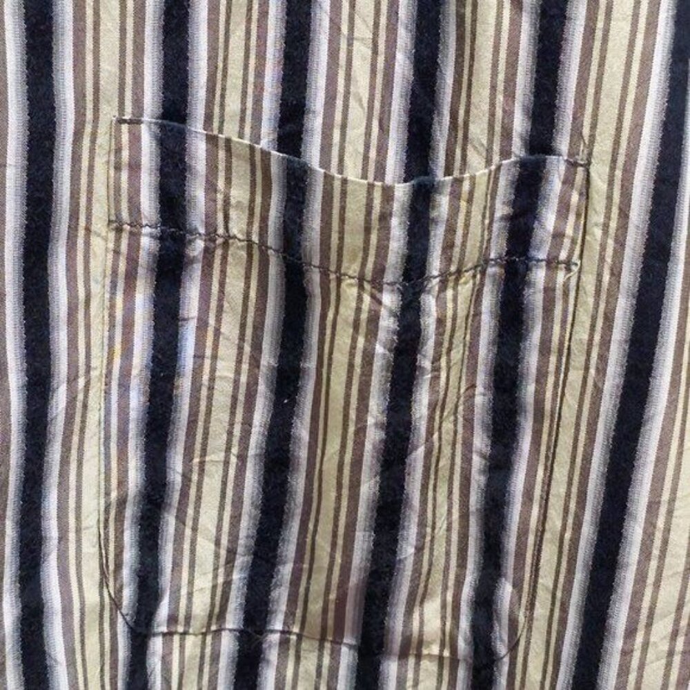 Tommy Bahama Striped Silk Button-Down Luxury Men's Shirt Large - Picture 5 of 12